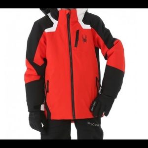 Spyder Boys Leader Jacket in Red, Black and White